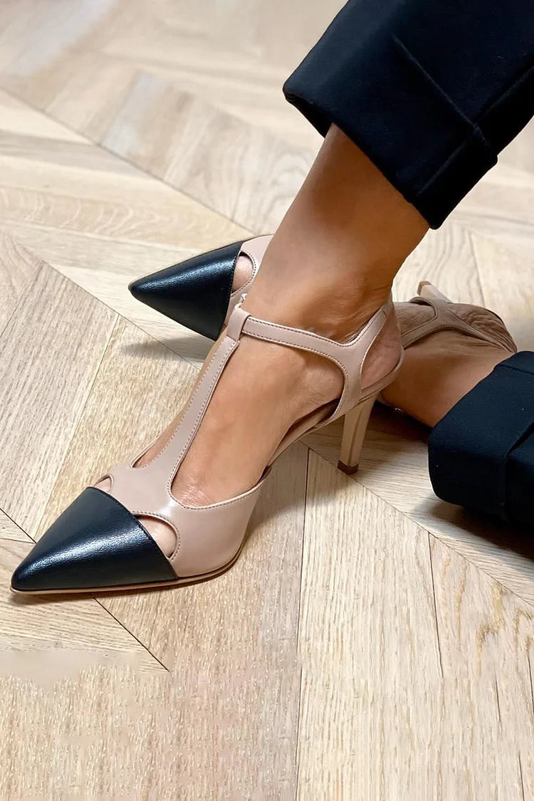 MIRELLA | Elegante Bicolor Stiletto met Puntige Neus voor een Verfijnde Stijl