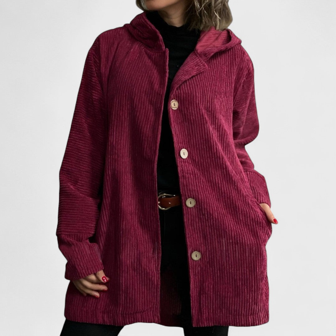 Cordia - Velvet Hooded Jacket