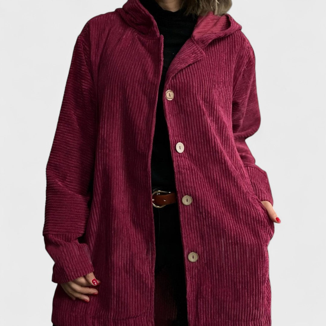 Cordia - Velvet Hooded Jacket