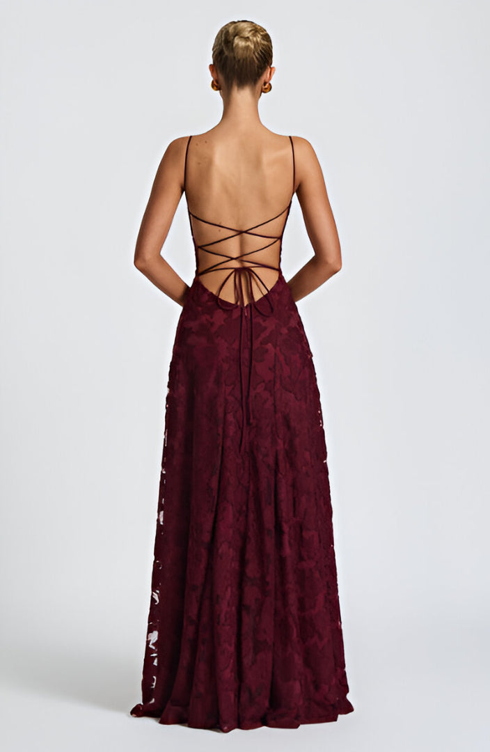 Francisa™ | Kant Korset Maxi Jurk