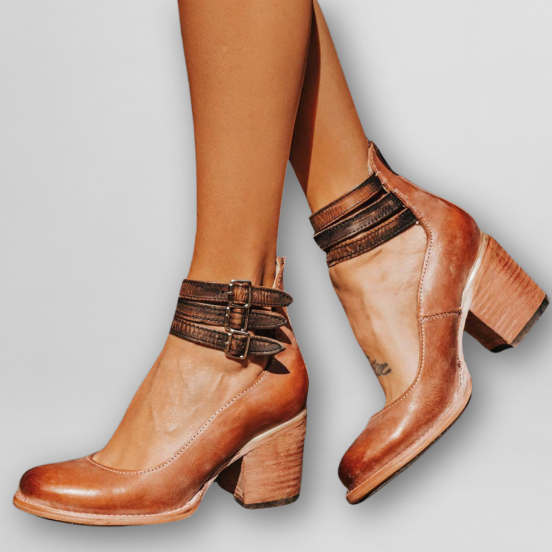 Sylvia | Vintage sandalen met hak