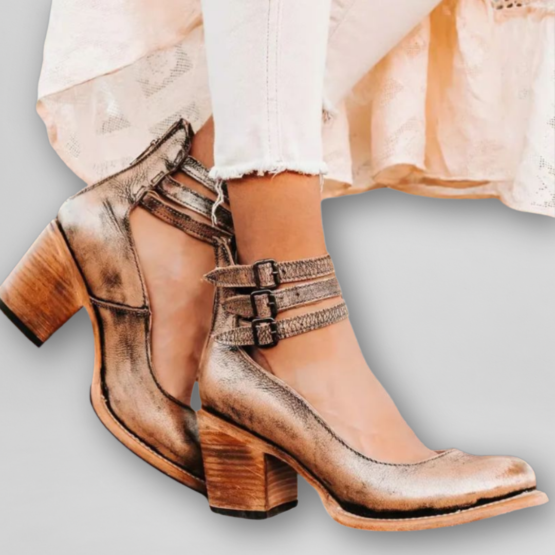 Sylvia | Vintage sandalen met hak