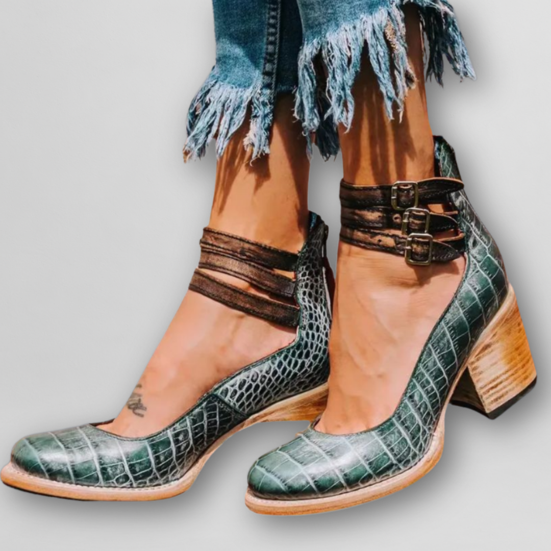 Sylvia | Vintage sandalen met hak