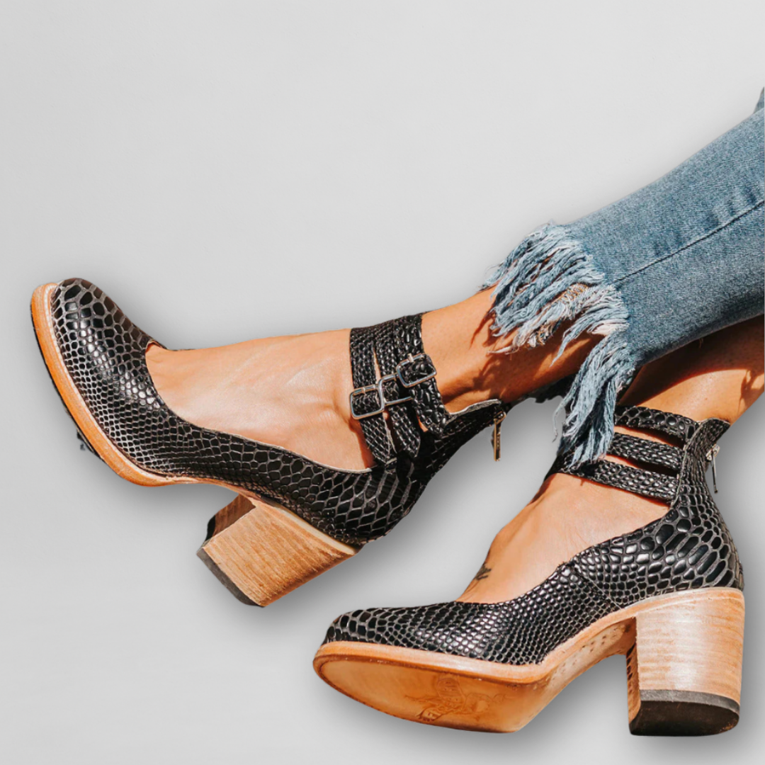 Sylvia | Vintage sandalen met hak