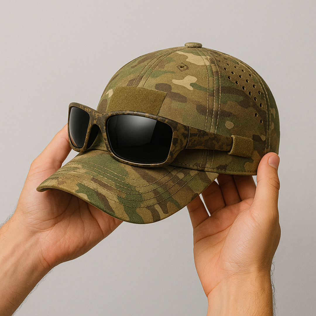 Koelman | Camo Cap met Brillenhouder – Nooit Meer Je Zonnebril Kwijt!