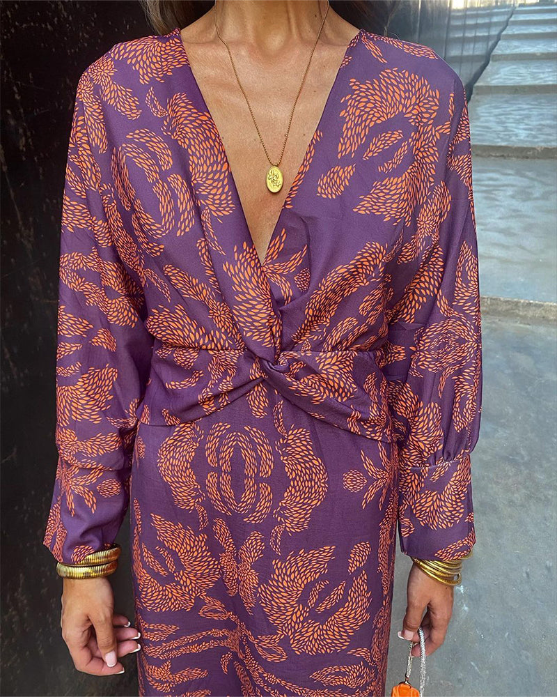 Leya | Elegant bedrukte jurk