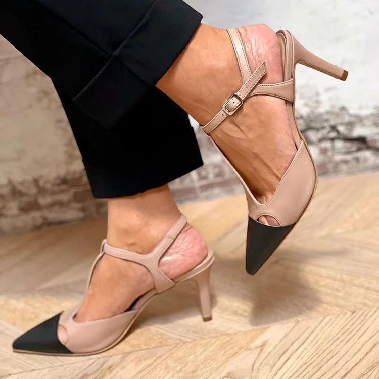 MIRELLA | Elegante Bicolor Stiletto met Puntige Neus voor een Verfijnde Stijl