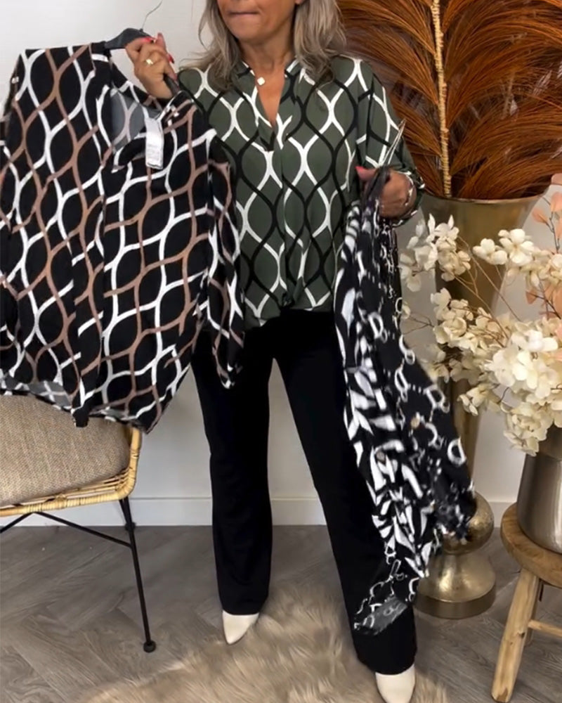 Koelman | Casual Blouse met Elegant Patroon – Comfort en Stijl in Balans