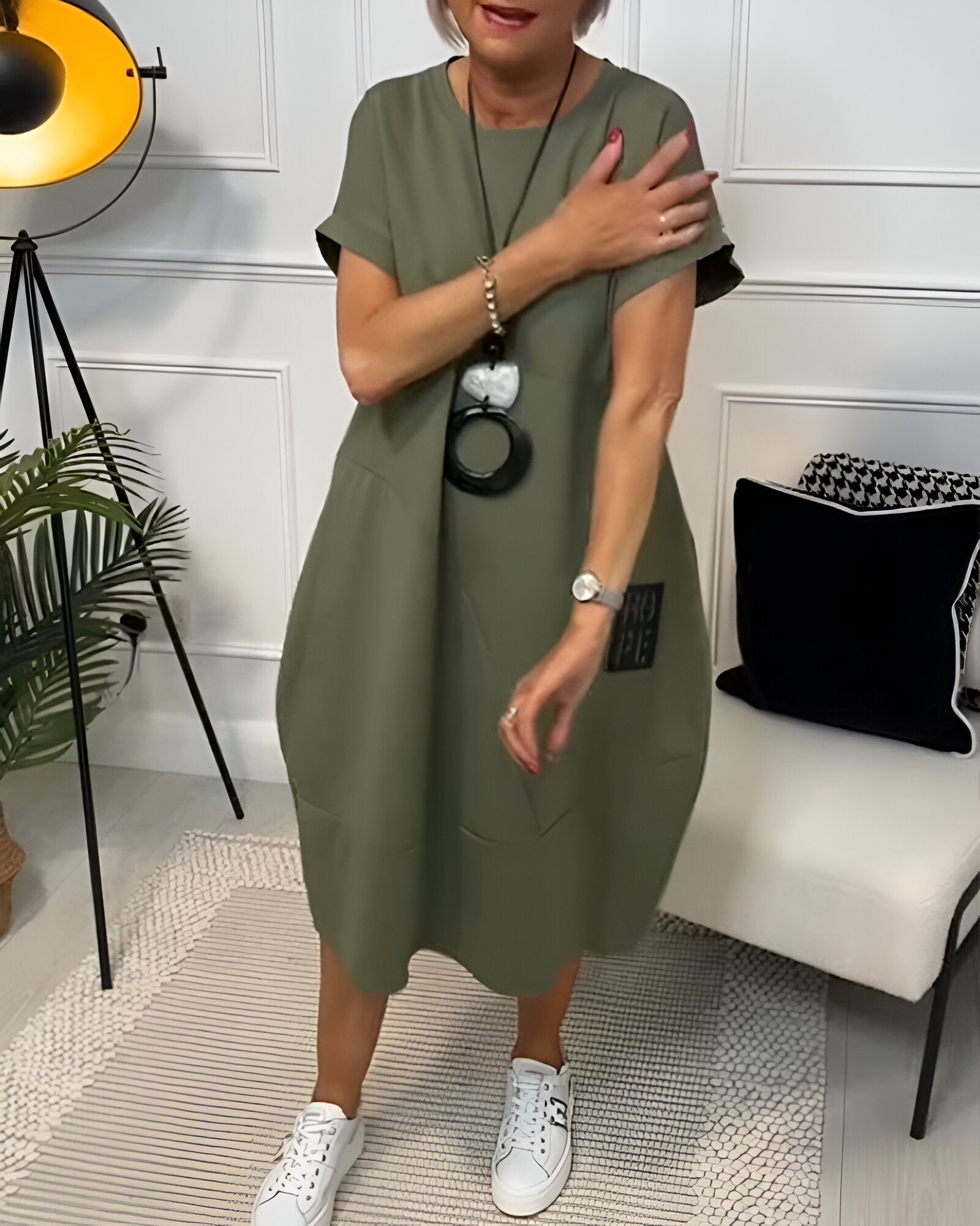 Ineke™ | Comfort Hoodie Jurk – Minimalistisch & Heerlijk Zacht