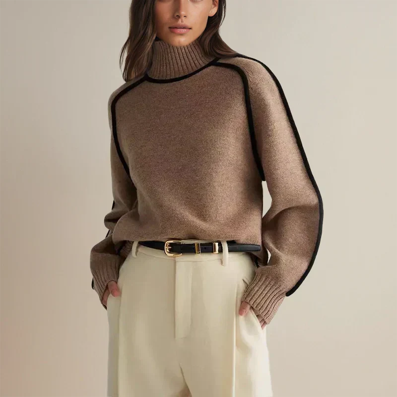 Amanda™ | stijlvolle mocknep pullover