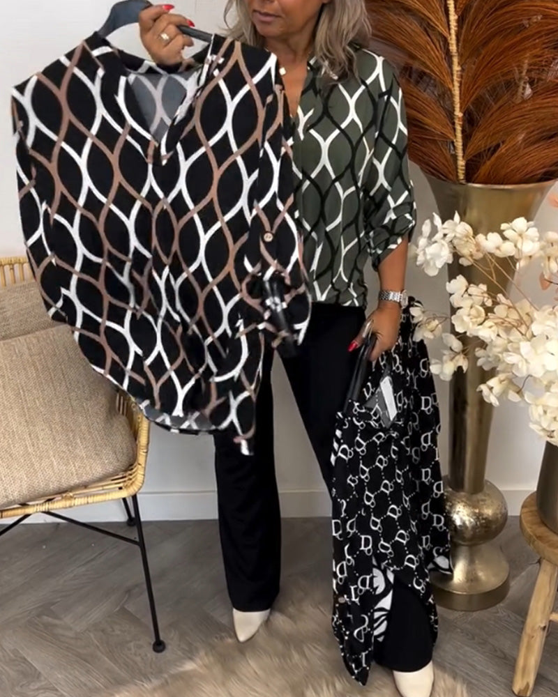 Koelman | Casual Blouse met Elegant Patroon – Comfort en Stijl in Balans