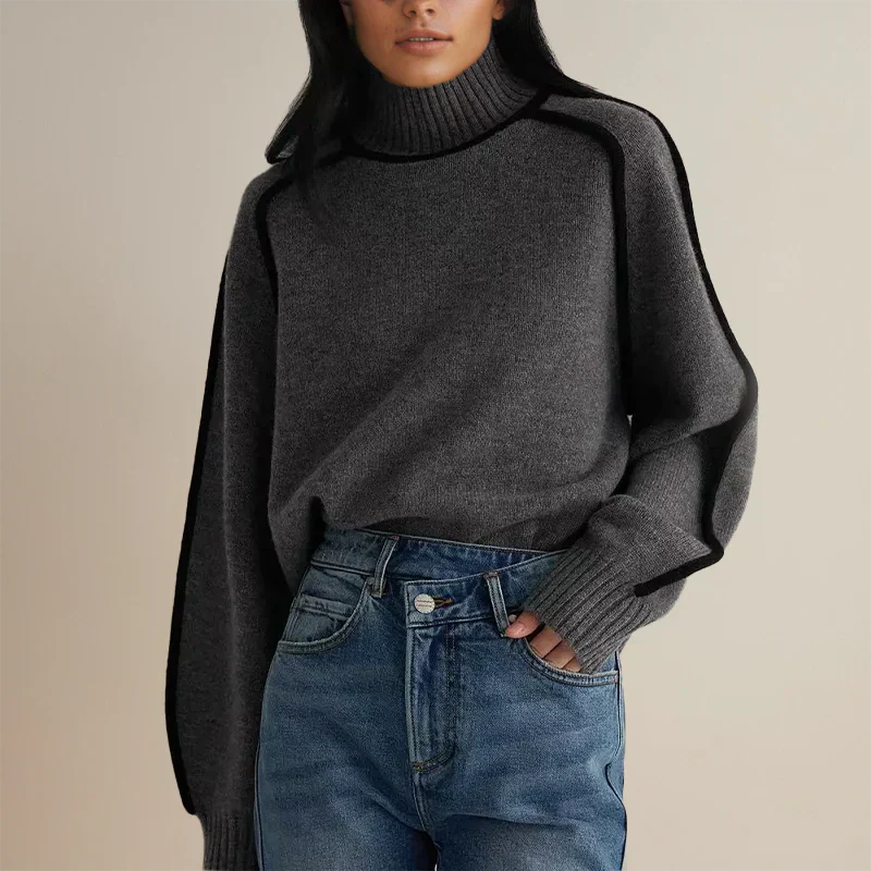 Amanda™ | stijlvolle mocknep pullover