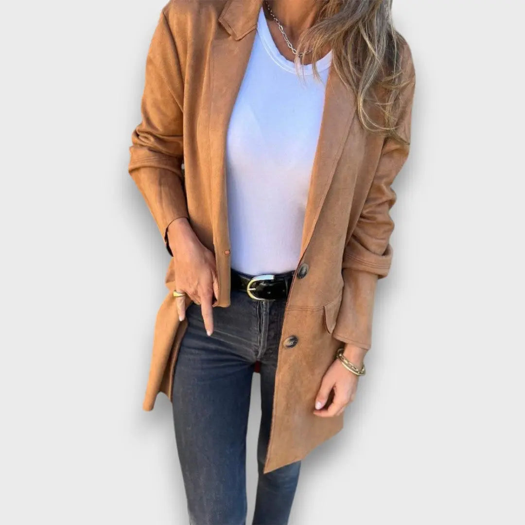 Eloise – Blazer-Cardigan Zacht in Karamel