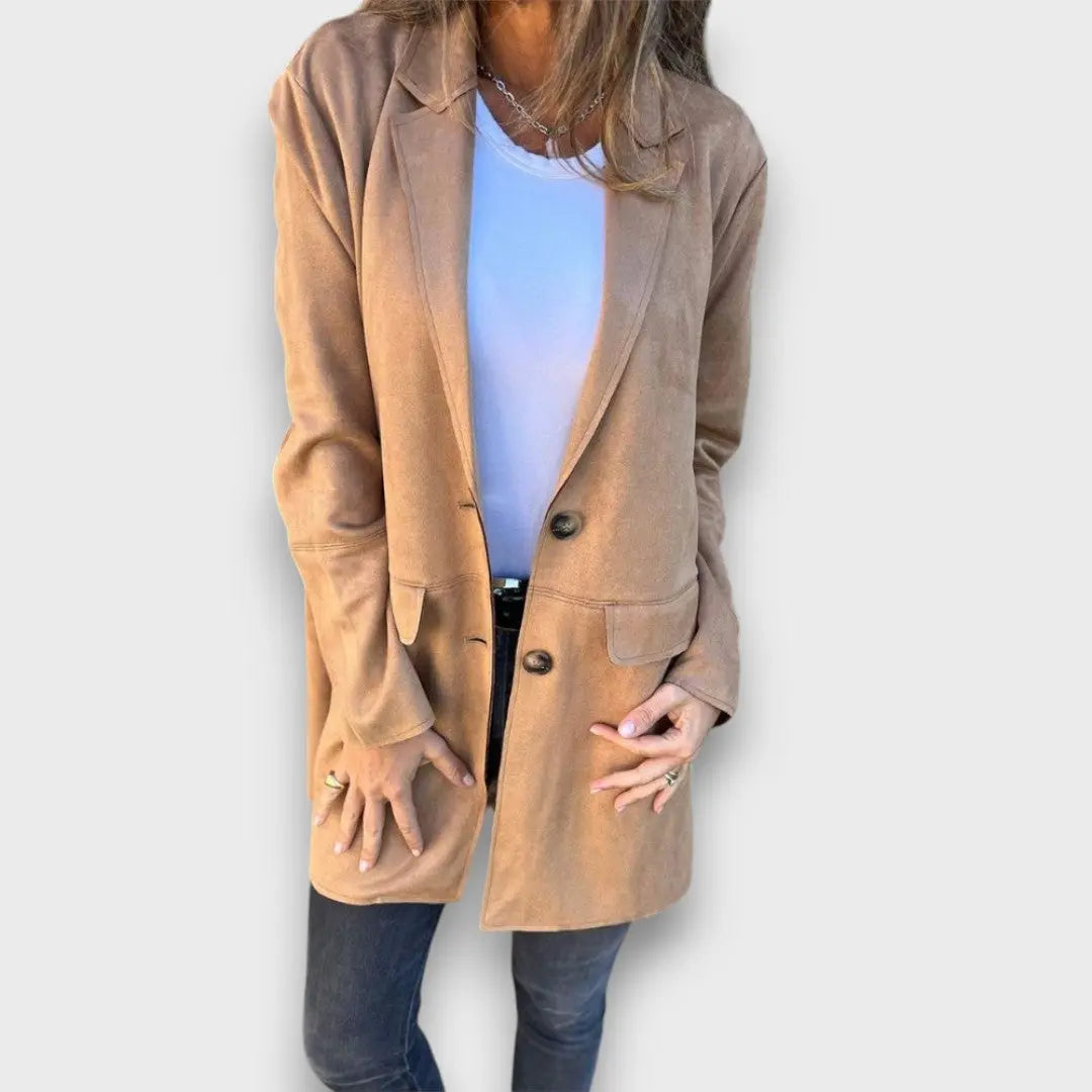 Eloise – Blazer-Cardigan Zacht in Karamel