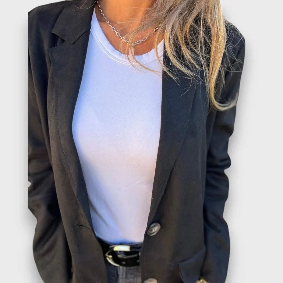 Eloise – Blazer-Cardigan Zacht in Karamel
