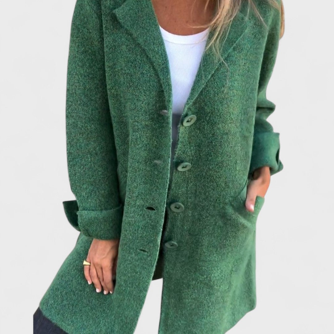 Maila - Lange casual jas met revers