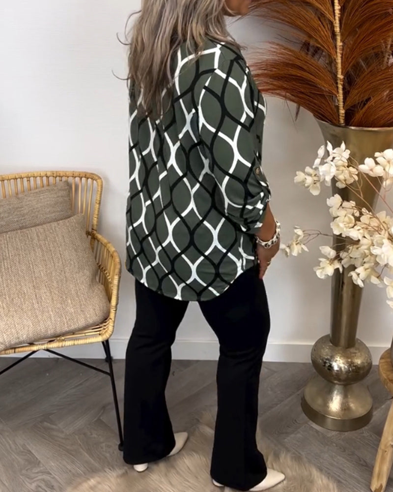 Koelman | Casual Blouse met Elegant Patroon – Comfort en Stijl in Balans
