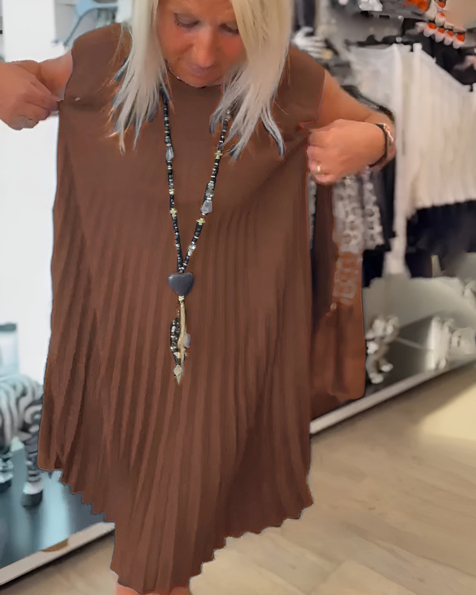 Shihua – Trendy Geplisseerde Jurk