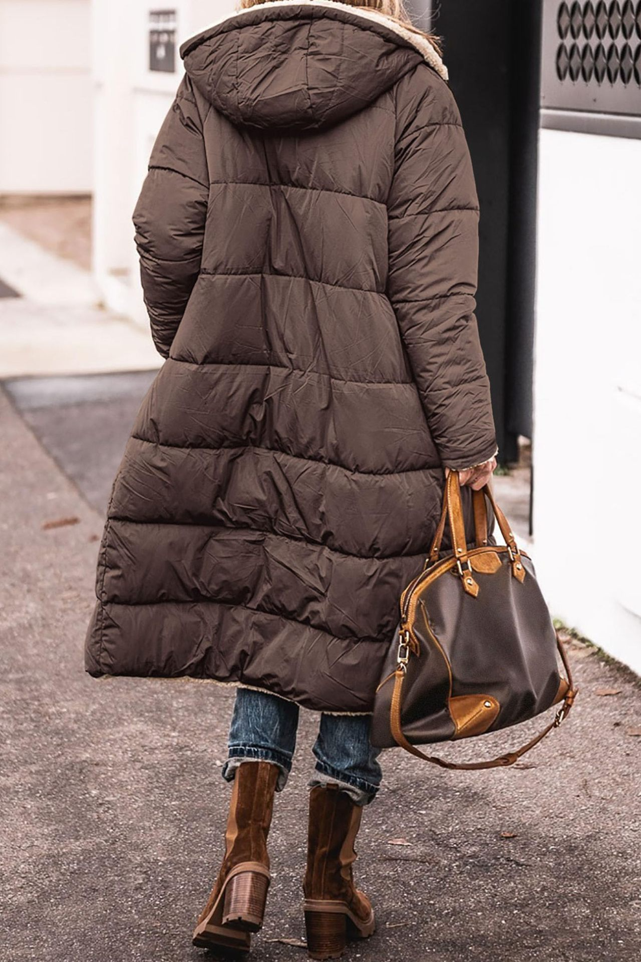 Manuela | Lange wintergevoerd jas