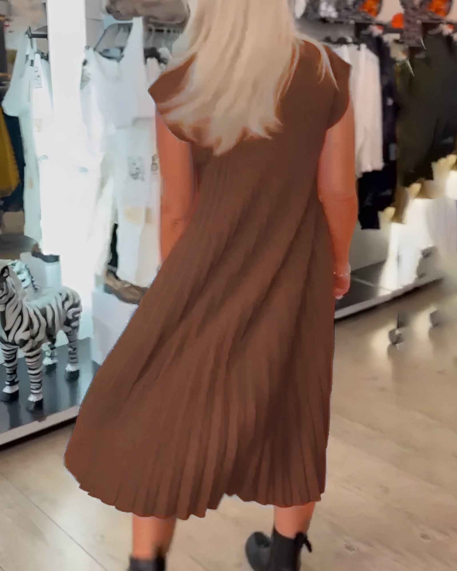 Shihua – Trendy Geplisseerde Jurk