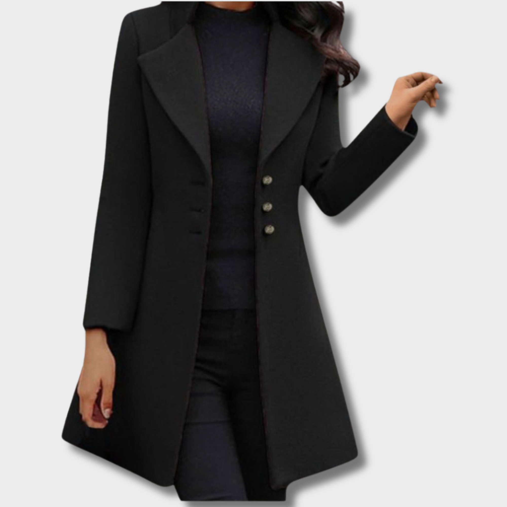 Venzi – Elegante jas met lange mouwen