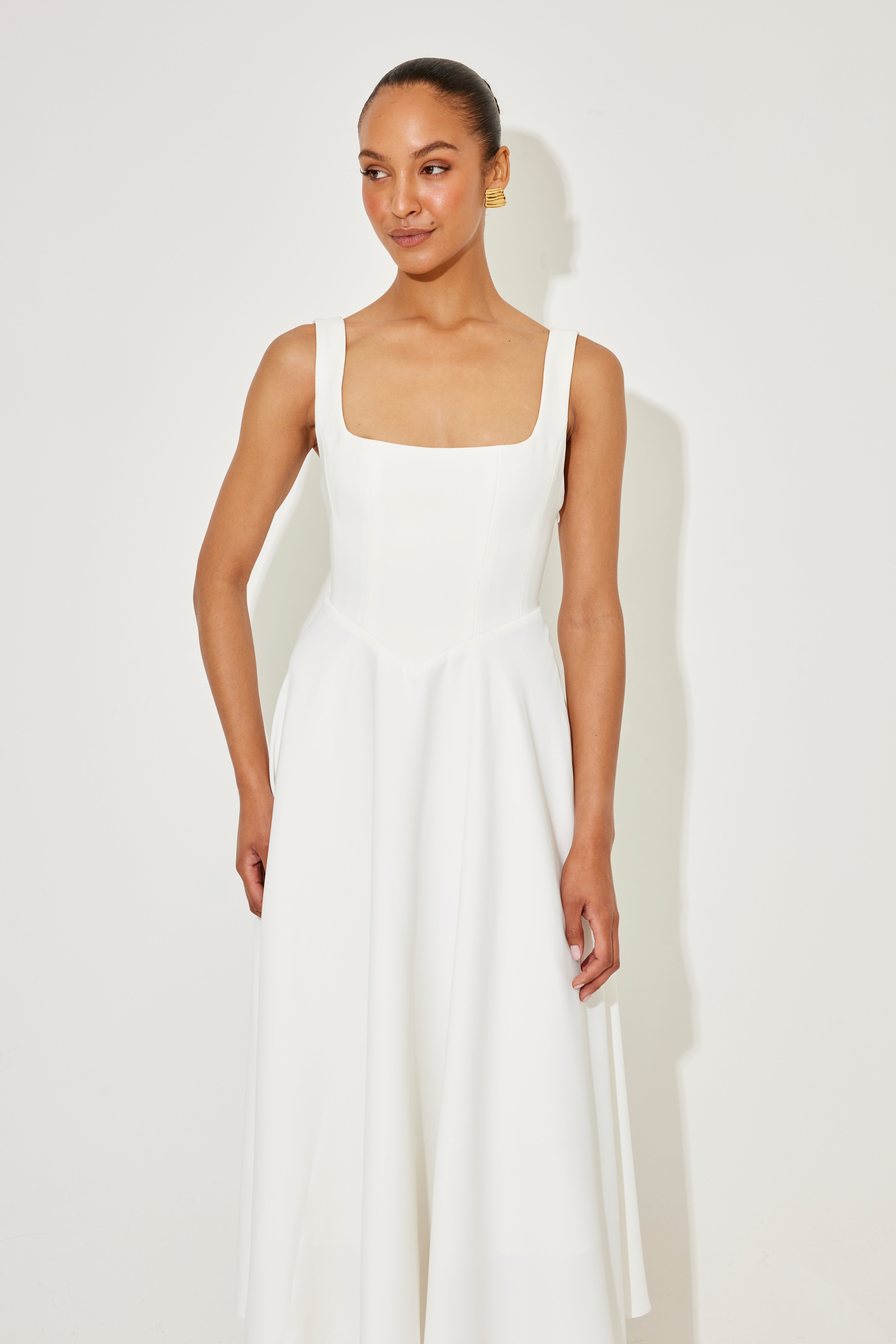 Amelia™ | Tijdloos vloeiend midi-jurk