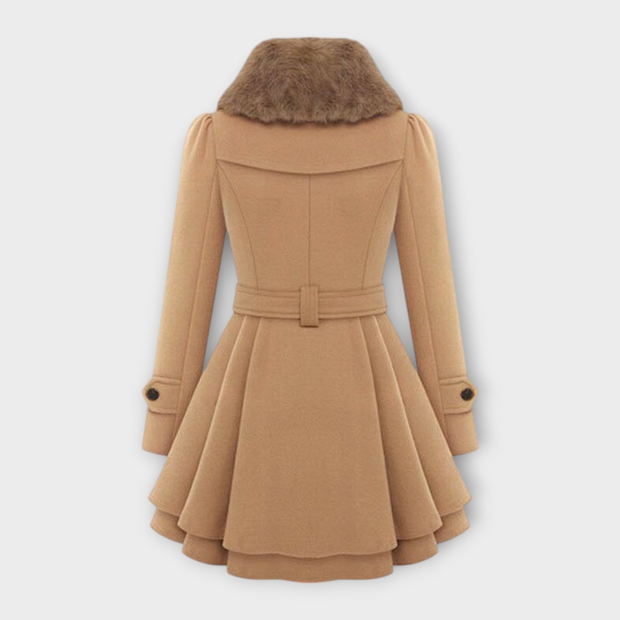 Elivara – Elegante jas met bontkraag