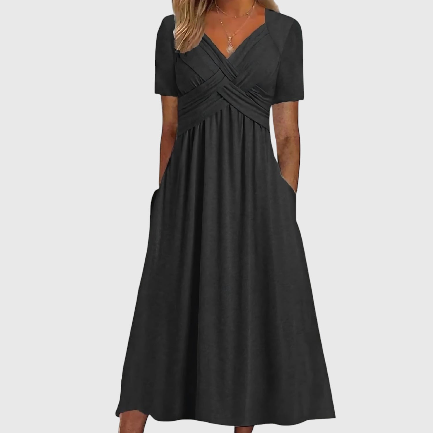 Mirone™ | Elegante Midi Jurk – Tijdloos, Verfijnd & Comfortabel