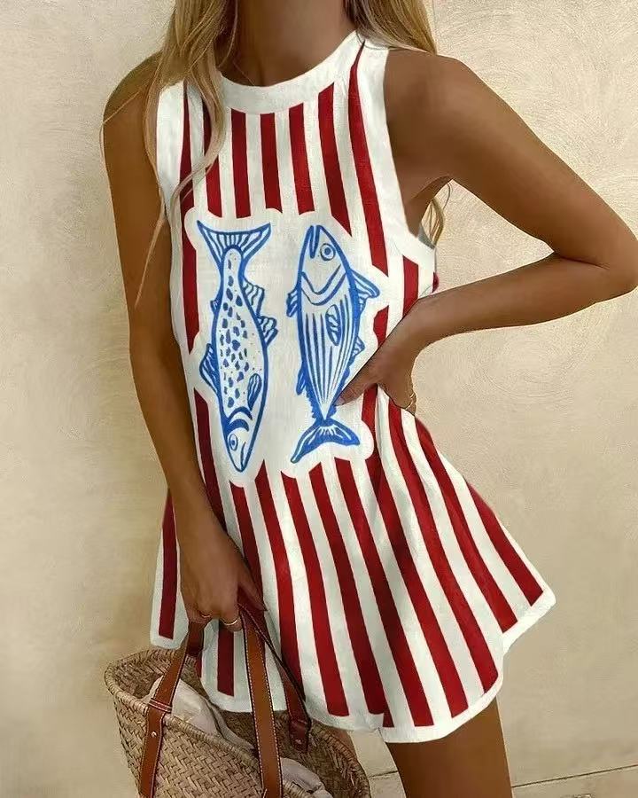 Luna™ | Minidress met Visprint