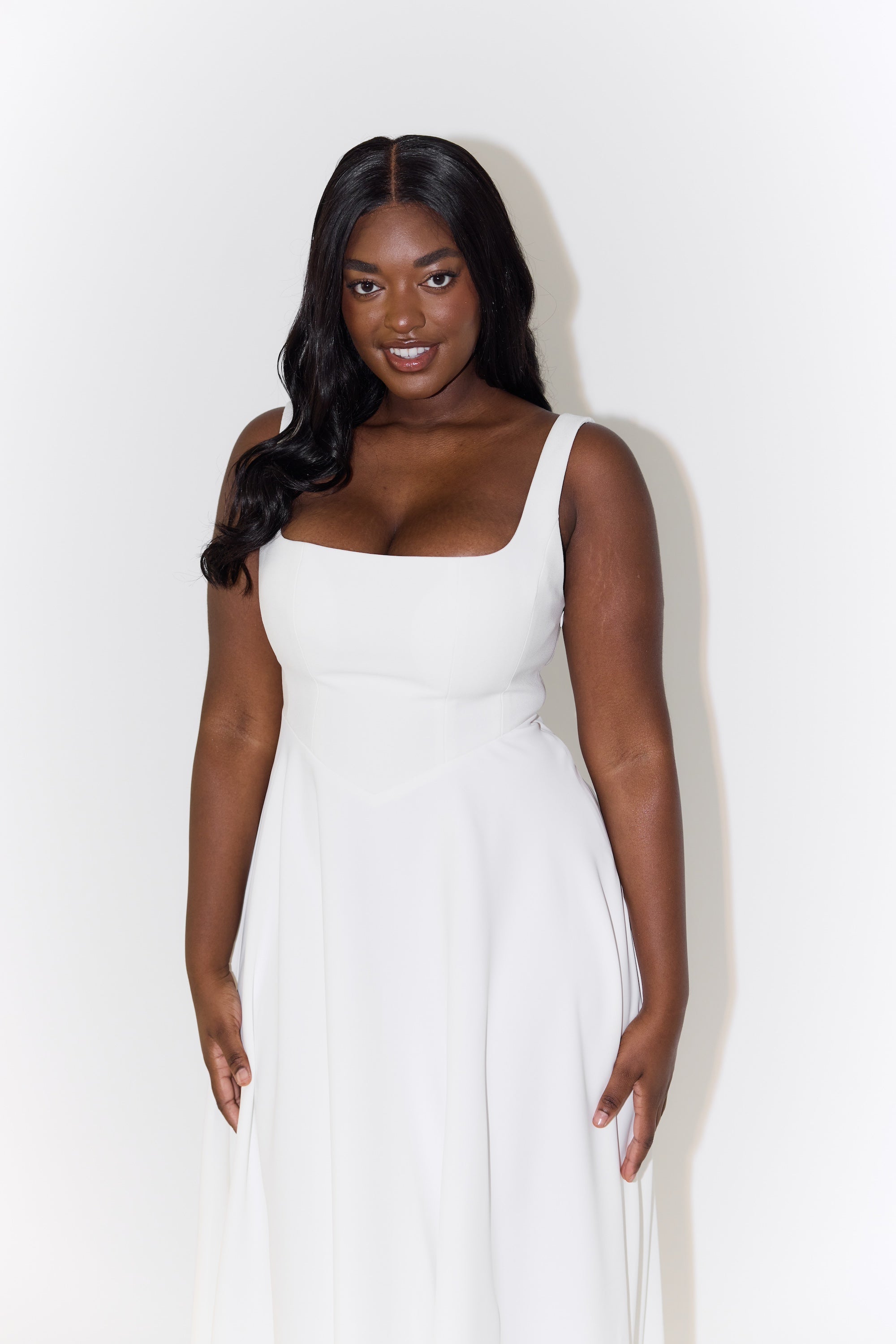 Amelia™ | Tijdloos vloeiend midi-jurk