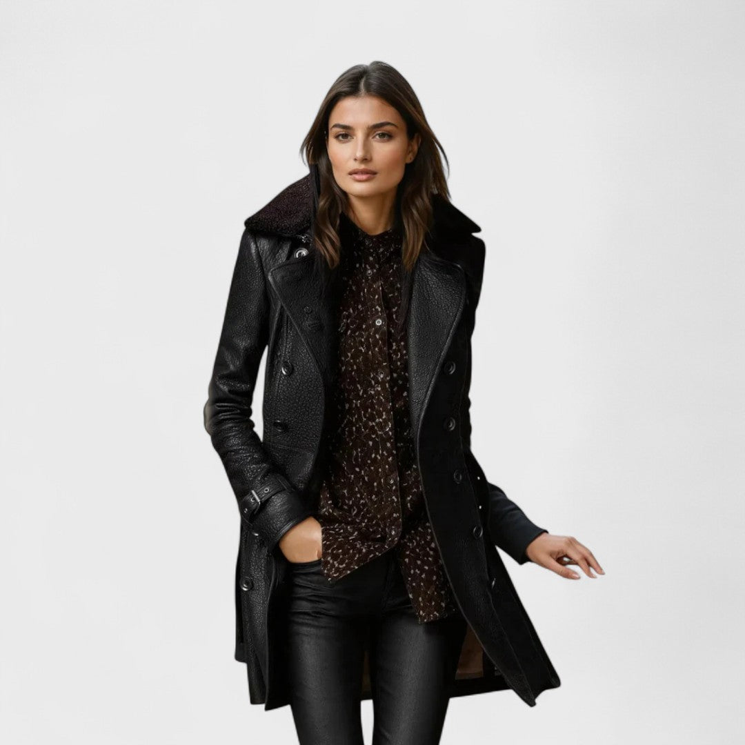 Marie - Elegante 3/4 Leren Jas