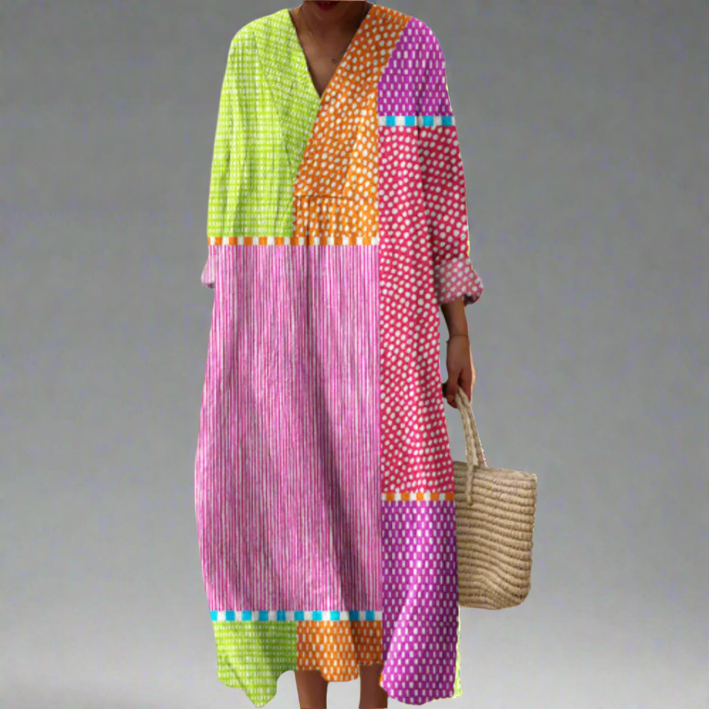 Nina | Elegante geometrisch patroon jurk