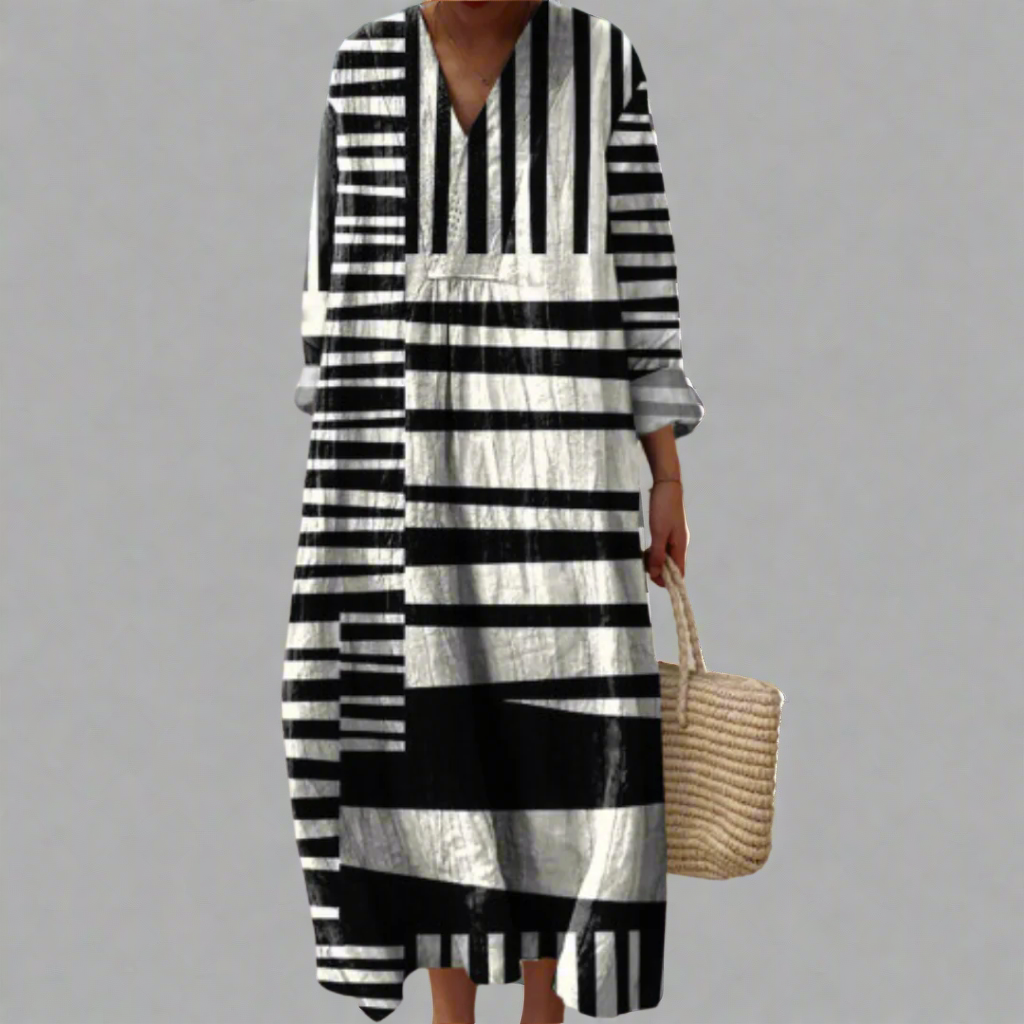 Olinda | Elegant geometrisch jurk