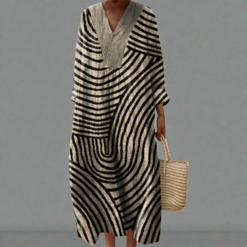 Ester | Elegant geometrisch jurk