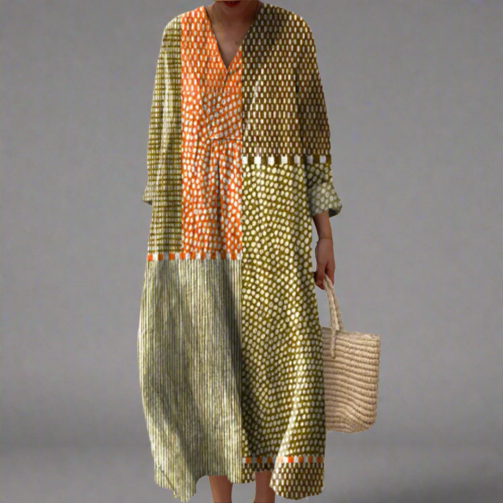 Jovita | Elegant geometrisch jurk
