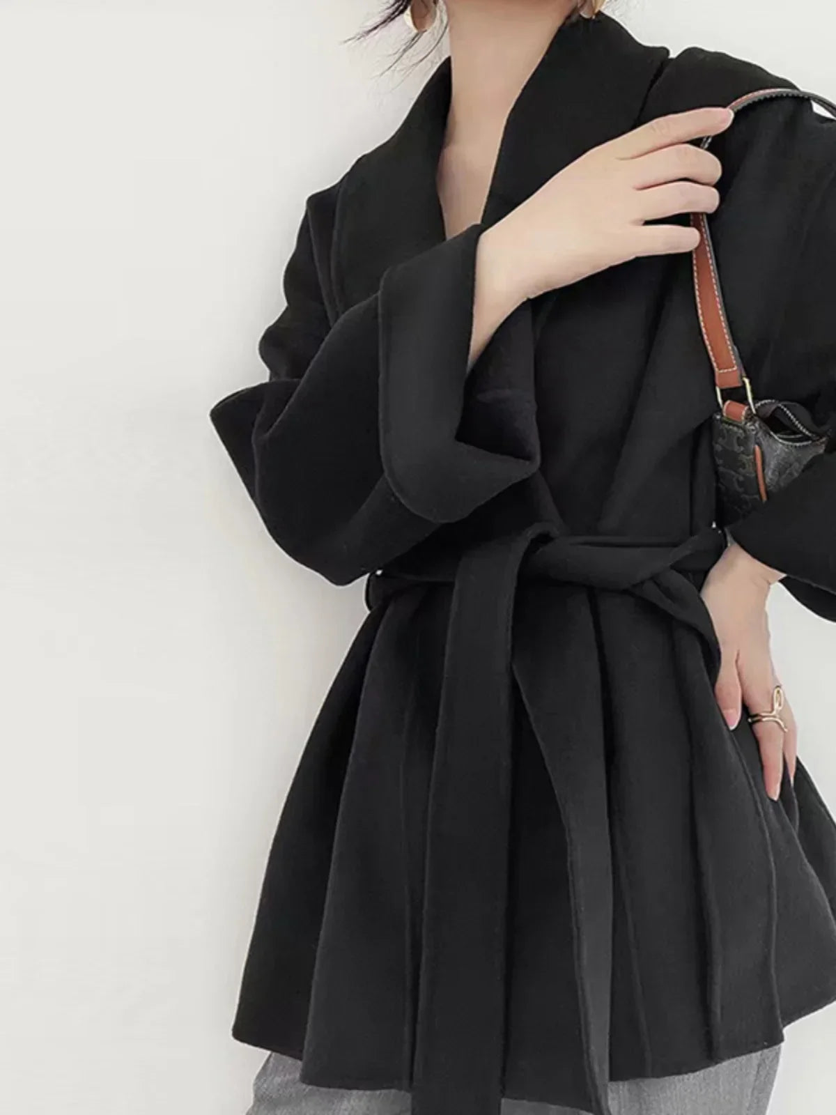 Serenya | Elegante jas van zacht stof