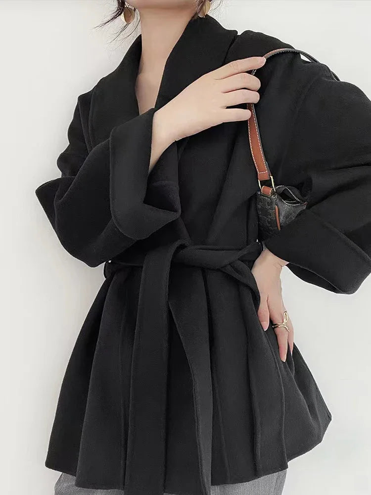 Serenya | Elegante jas van zacht stof