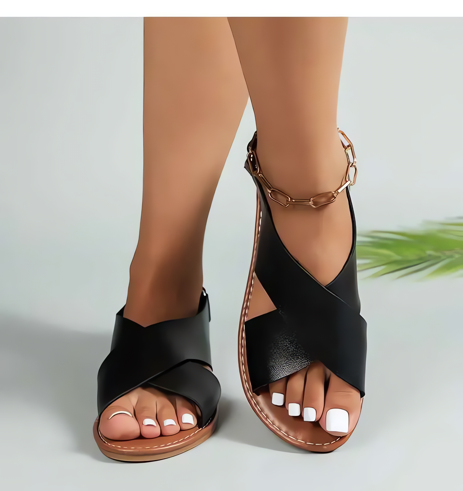Eliza™ | Zomerse Platte Sandalen van Zacht Leer – Licht, Stijlvol & Casual