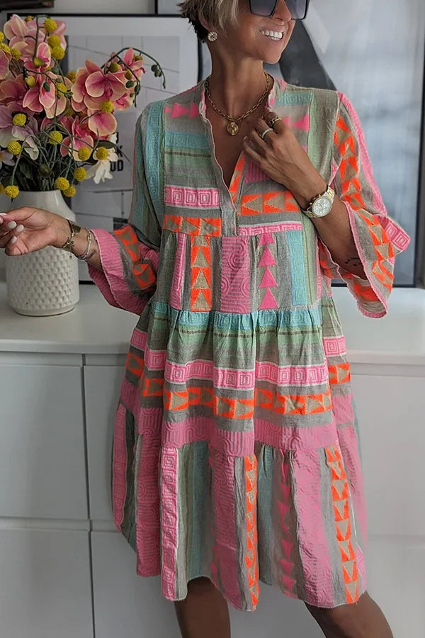 Juliane – Boho-Trap-Stoffen Zwaaijurk