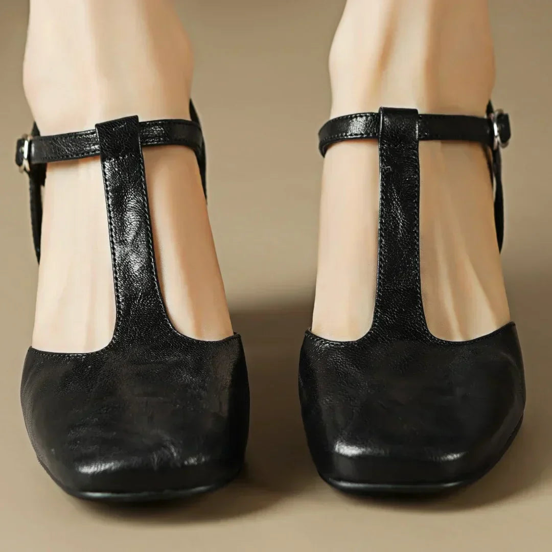 Kace | Leren Mary Janes