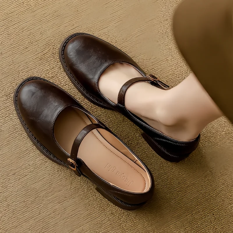 Lora | Classic Comfort Mary Janes Gemaakt Van Leer
