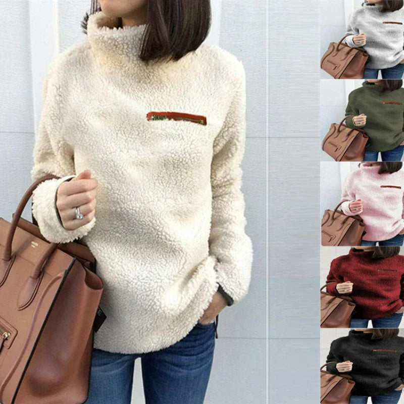 Elena | Turtleneck trui met ritssluiting voor dames