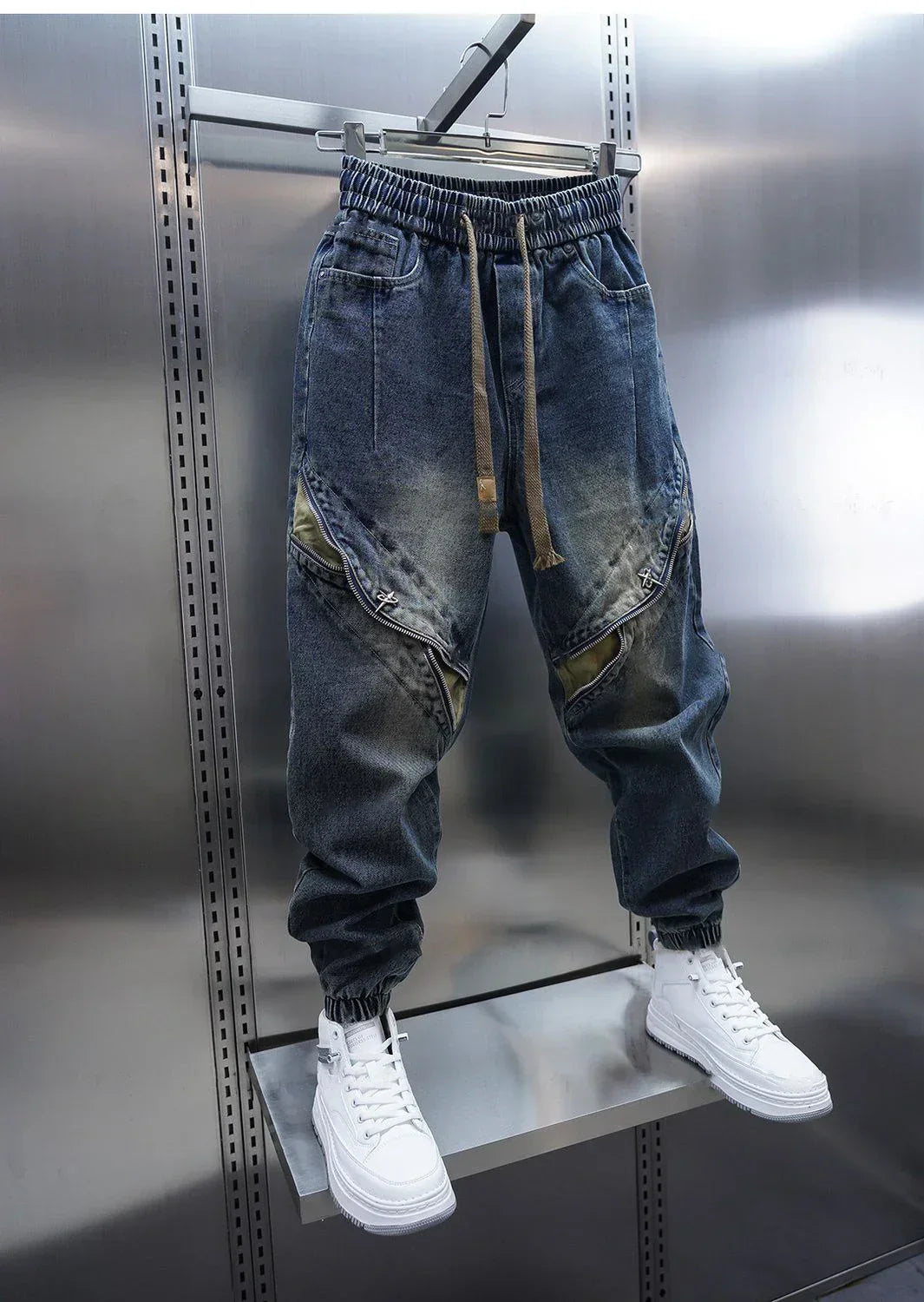 Laurent™ | Baggy Denim Broek met Tailleband
