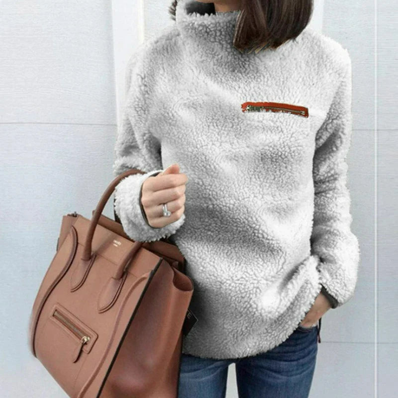 Elena | Turtleneck trui met ritssluiting voor dames
