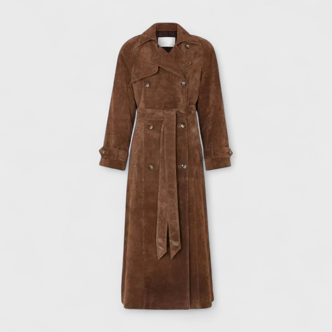 Veronika - Elegante trenchcoat met hoge kraag