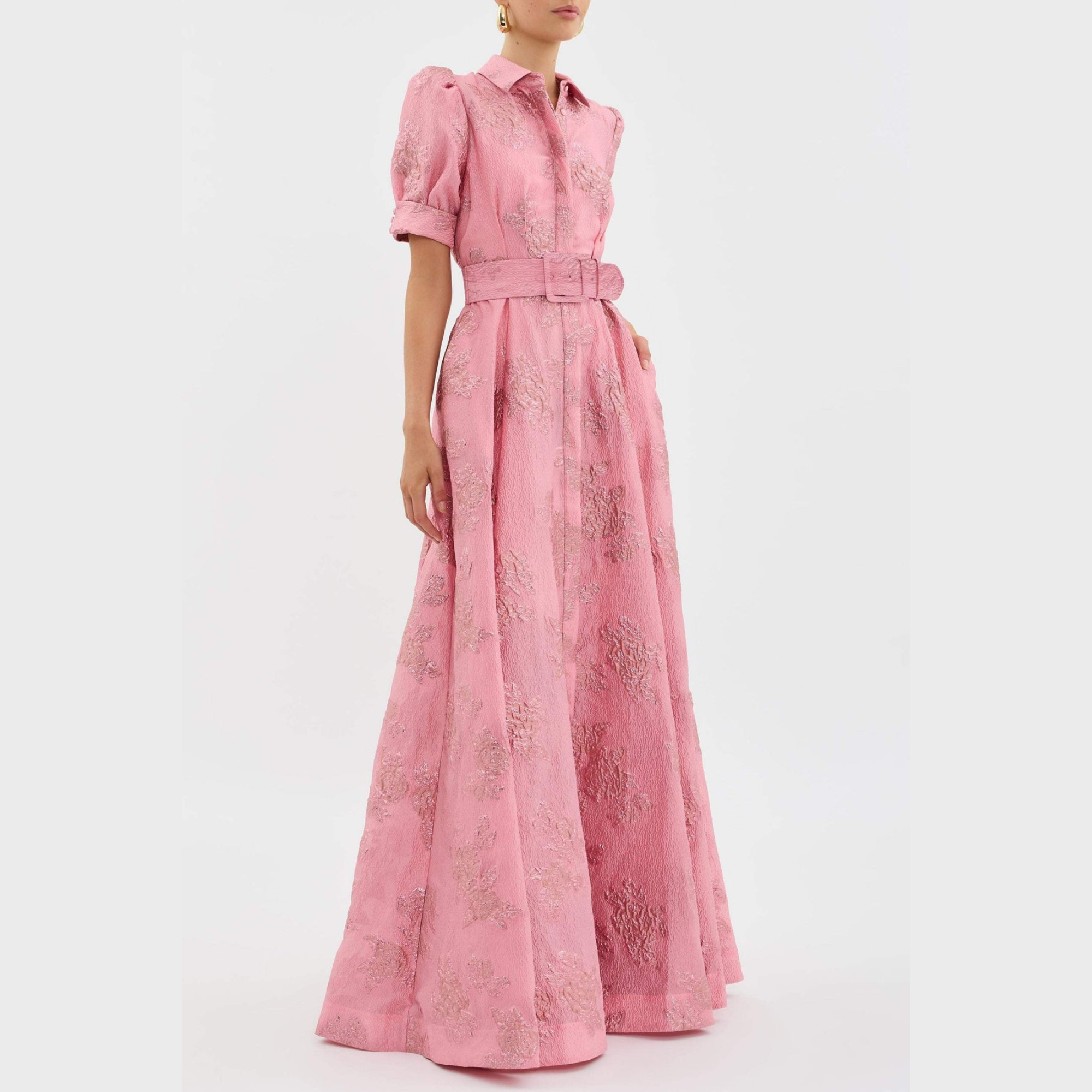 Beatrice™ | Roze Jurk met Ballonmouwen