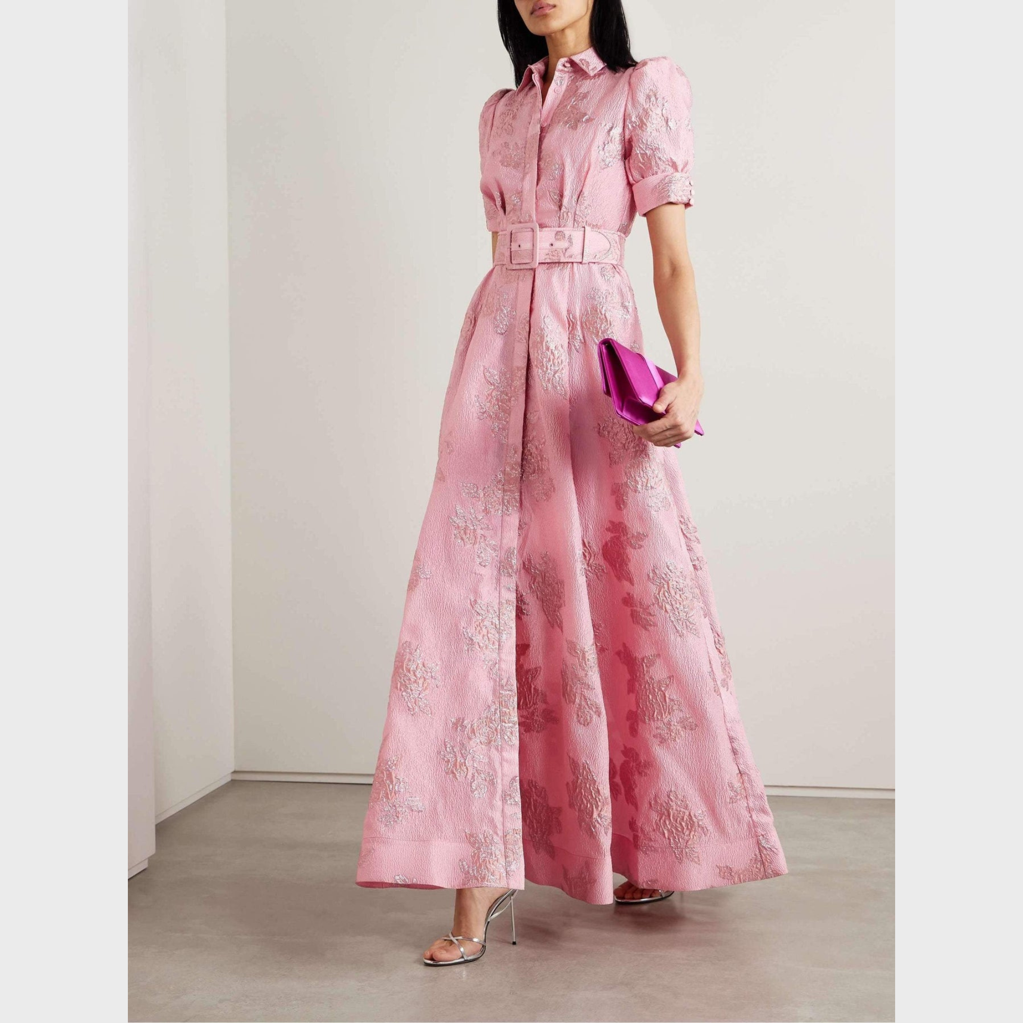 Beatrice™ | Roze Jurk met Ballonmouwen