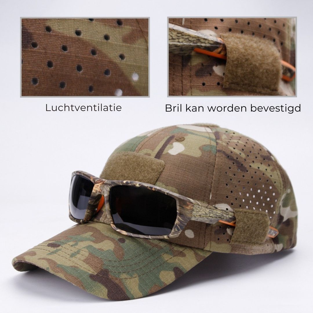 Koelman | Camo Cap met Brillenhouder – Nooit Meer Je Zonnebril Kwijt!