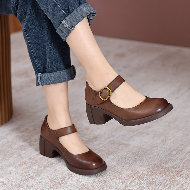 Agnes | Leren Mary Janes