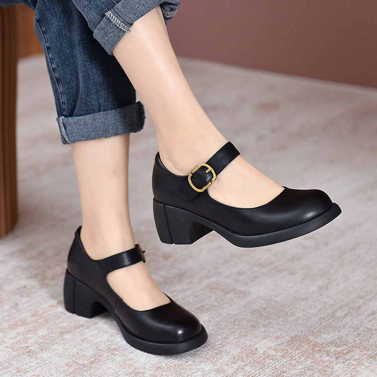 Agnes | Leren Mary Janes